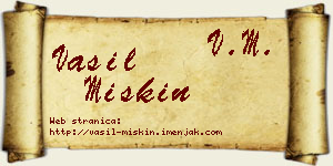 Vasil Miskin vizit kartica